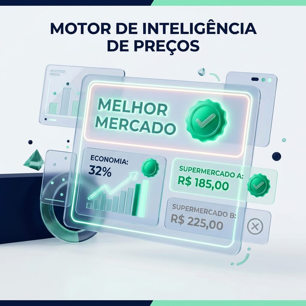 Motor de Inteligência de Preços 3D CompreNow